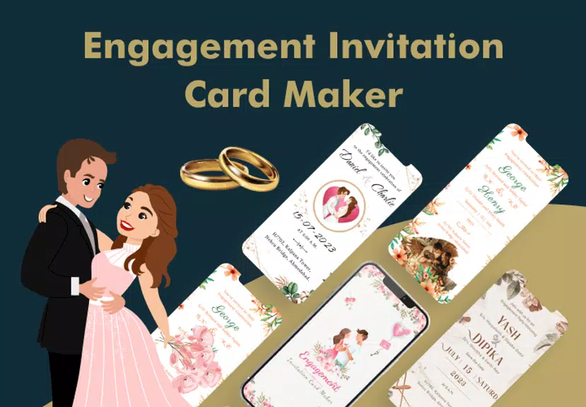 Engagement Card Maker & Design Screenshot 1