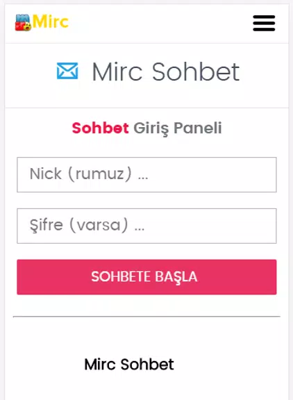 Mirc Sohbet Chat Odaları Captura de tela 1