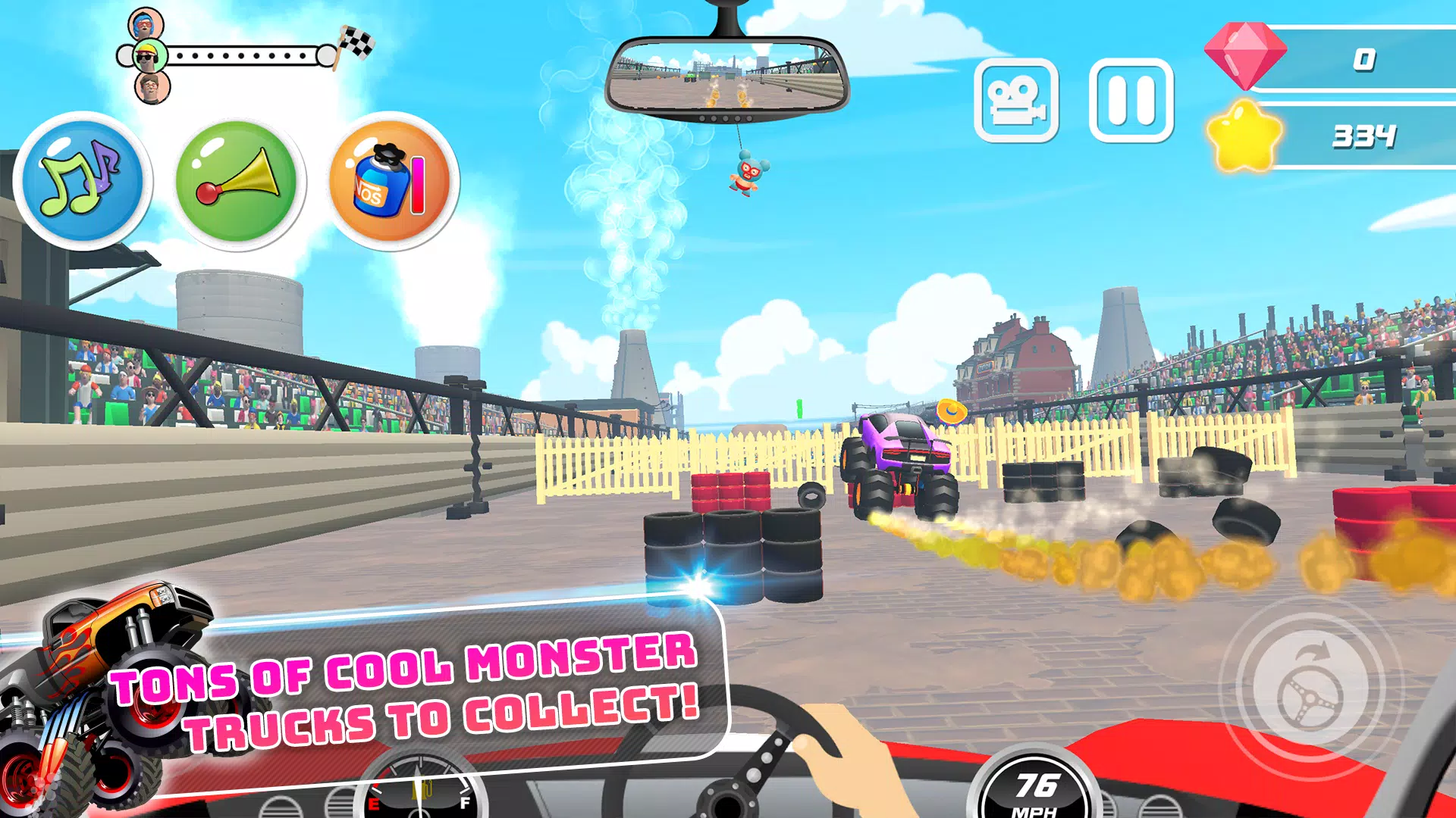 Monster Trucks Kids Race Game 스크린샷 2