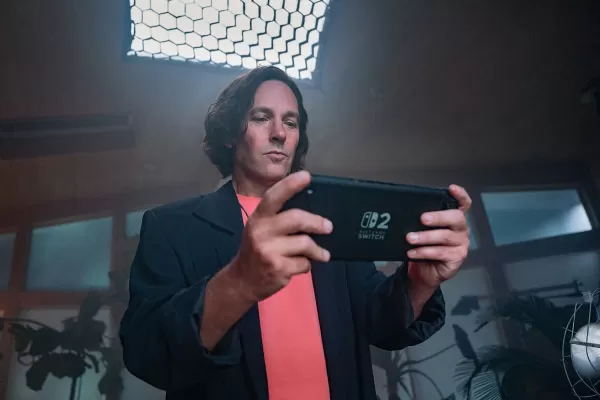 Paul Rudd in Nintendo Switch 2 commercial recreation