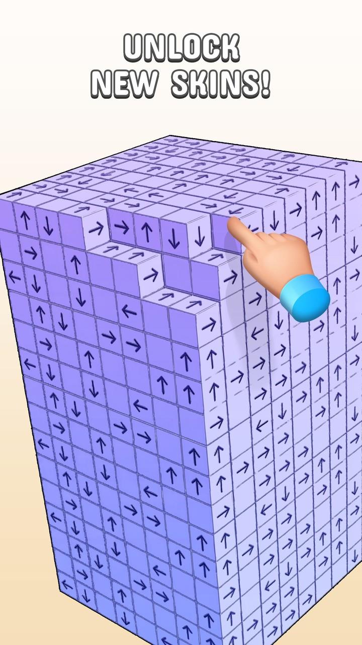 Tap to Unblock 3d Cube Away Скриншот 4