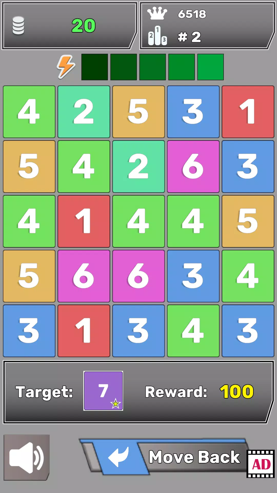 Schermata Number Blocks Match Puzzle. 1