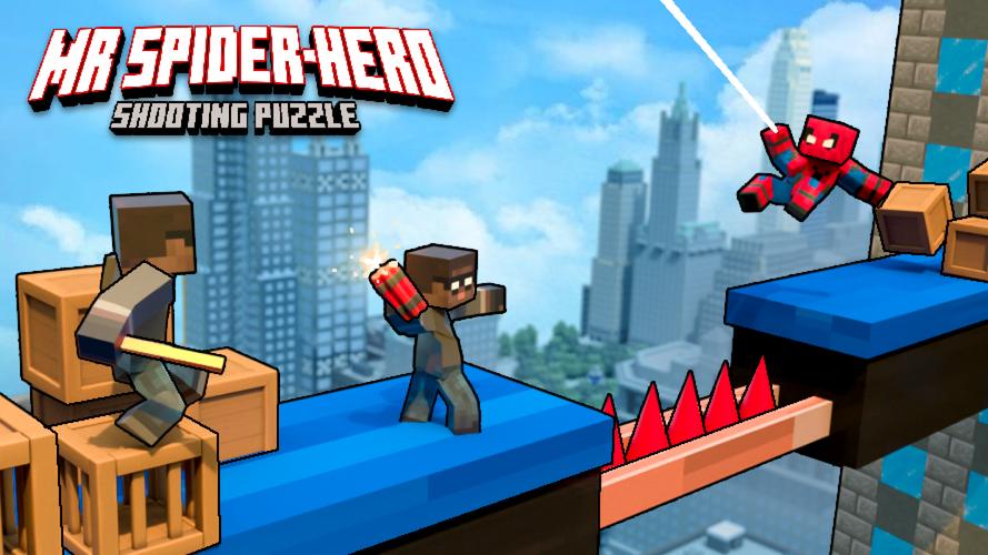 Mr Spider Hero Shooting Puzzle Screenshot 1