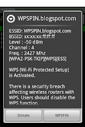 WPSPIN. WPS Wireless Scanner. ภาพหน้าจอ 1