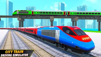 City Train Driving Train Games स्क्रीनशॉट 4