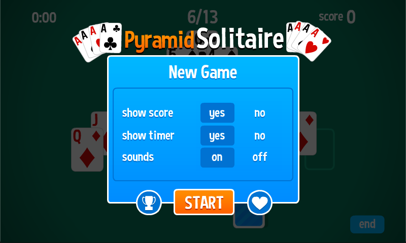 Pyramid Solitaire HD card game Screenshot 1