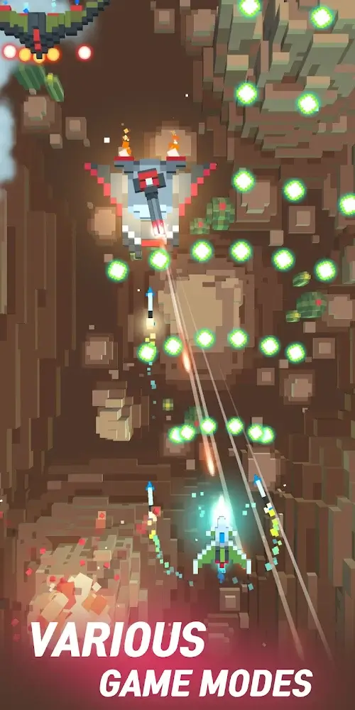 Sky Wings: Pixel Fighter 3D Screenshot 3