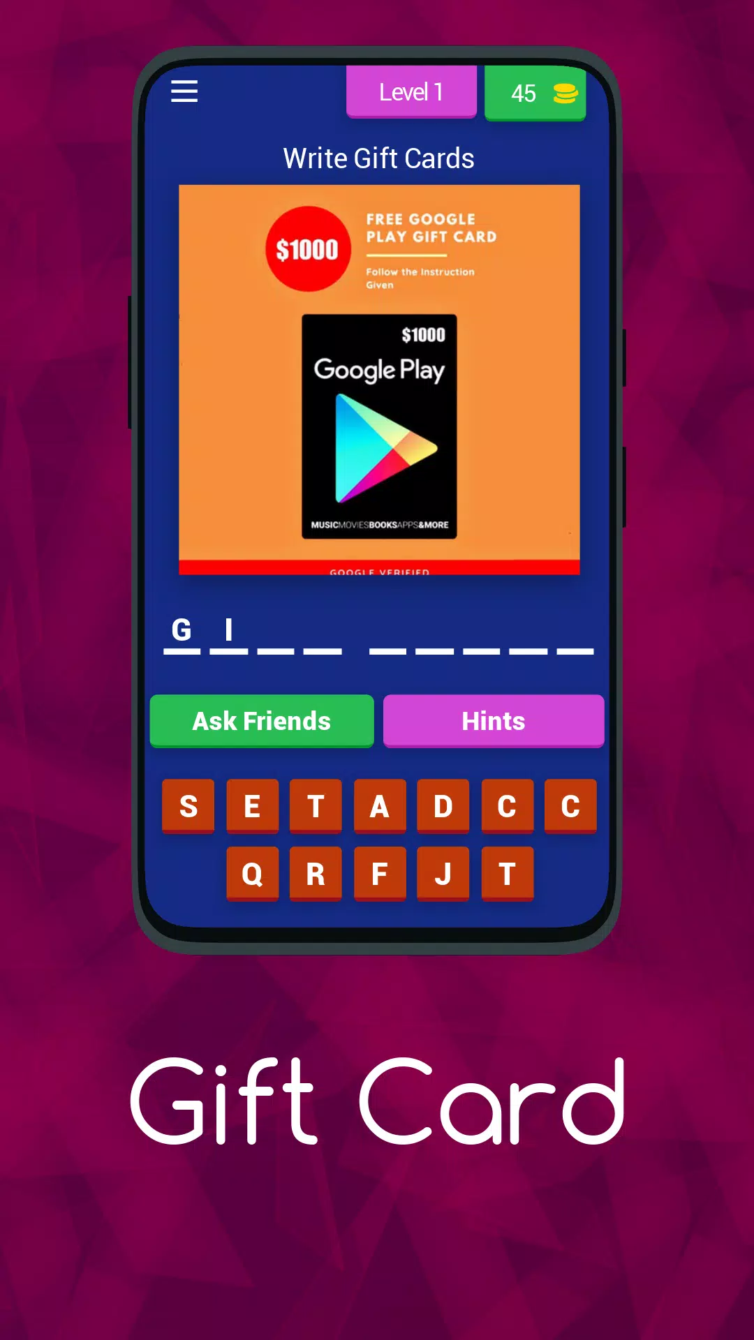 Gift Card Capture d'écran 2