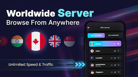 Hotspot VPN Fast Proxy Server Ảnh chụp màn hình 1