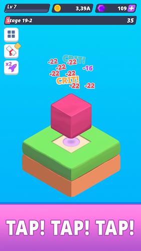 Tap Tap Cube - Idle Clicker Captura de pantalla 2