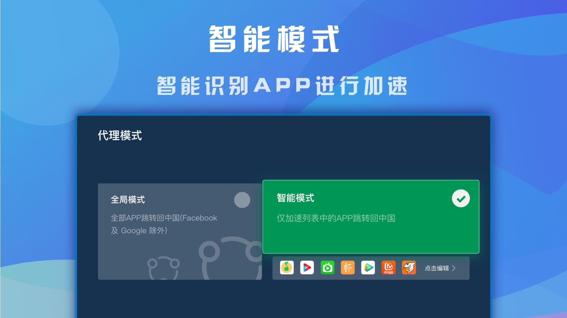 快帆TV版 - 海外华人回国加速器VPN，畅享大陆音乐视频 スクリーンショット 4