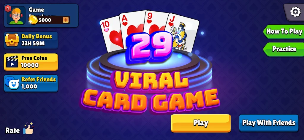 Viral 29 Card Game Скриншот 1