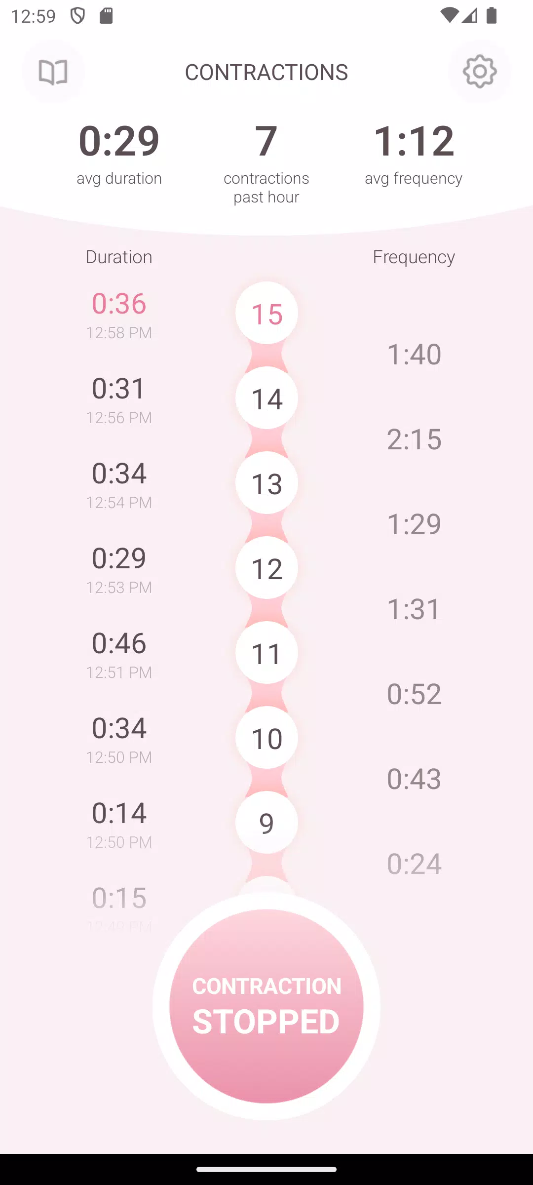 Contraction Timer & Counter 9m スクリーンショット 3