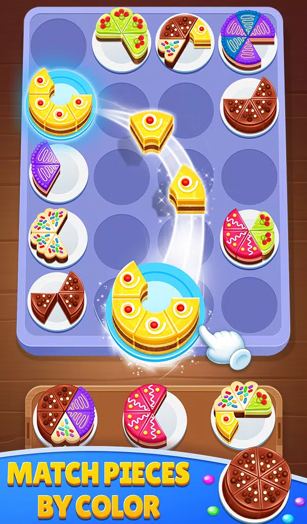 Cake Sort 3d - Match and Merge ဖန်သားပြင်ဓာတ်ပုံ 1