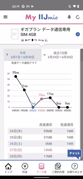 My IIJmio 스크린샷 3
