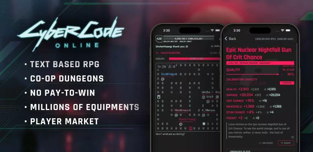 CyberCode Online -Text MMORPG Screenshot 1