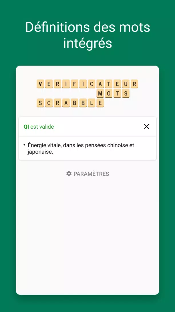 Verificateur Mots SCRABBLE Captura de tela 2