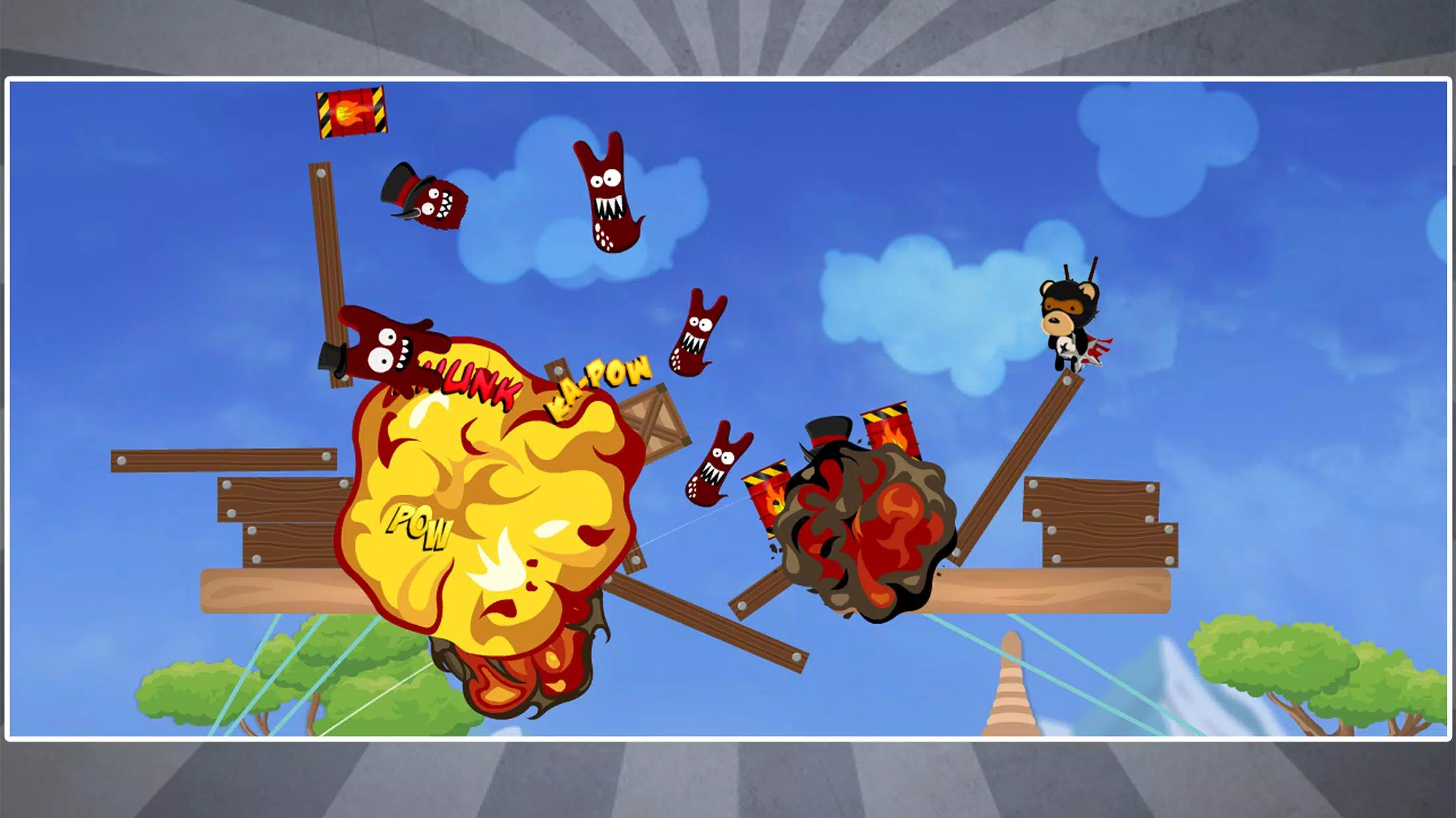 Ninja Bear: Slingshot Shooter Captura de tela 3