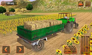 Farm Tractor Cargo Driving Sim Tangkapan skrin 2