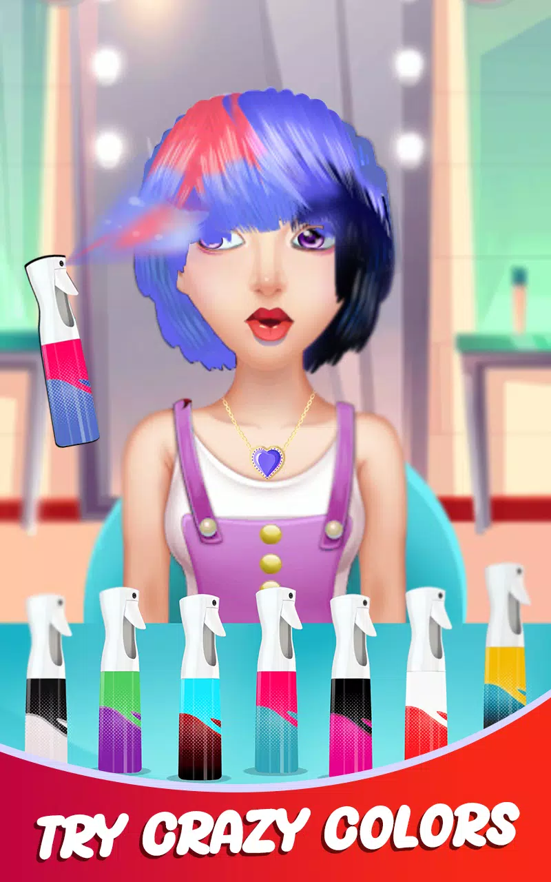 Fashion Girls Hair Salon Games Captura de pantalla 1