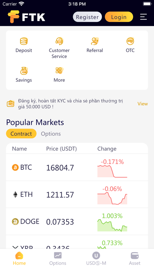 FTK Bitcoin & ETH Exchange Captura de tela 2