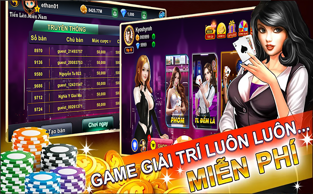 Tiến lên đếm lá online - tien len 2019 ဖန်သားပြင်ဓာတ်ပုံ 3