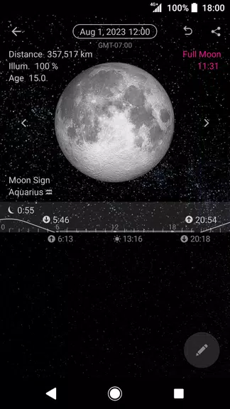 Simple Moon Phase Calendar Captura de pantalla 2