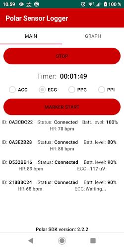 Polar Sensor Logger Screenshot 1