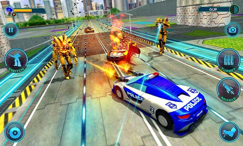 US Police Robot Car Revenge Captura de pantalla 2
