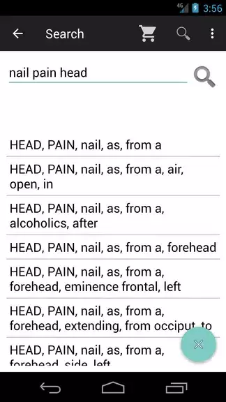 Schermata Homoeopathic Repertorium 4