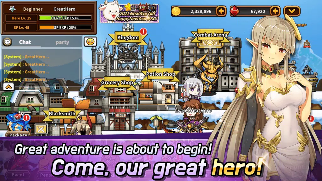 Hero Town Online : 2D MMORPG Capture d'écran 2