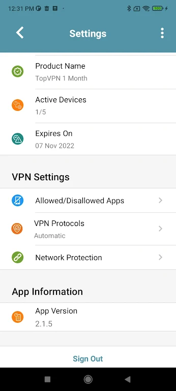 Top Road VPN スクリーンショット 4