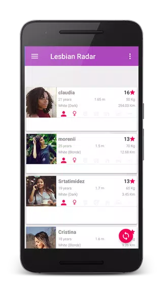 Lesbian Radar - Free dating for girls and women Captura de pantalla 2