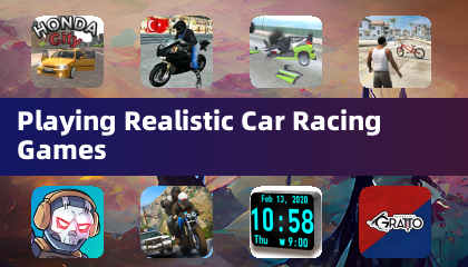 Jugando juegos de carreras de coches realistas